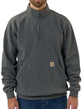 Carhartt Men's 105294 Loose Fit Midweight Quarter Zip Mock Neck Sweatshirt Large